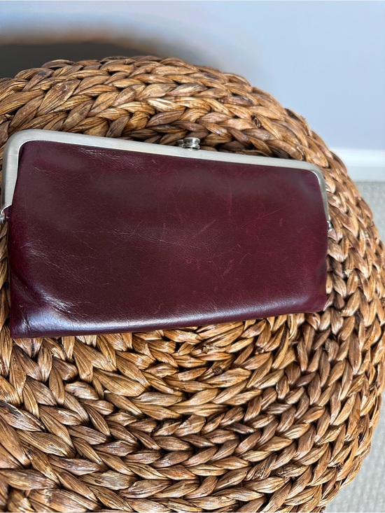 HOBO Handbags - Hobo International Lauren wallet clutch burgundy oxblood leather kisslock